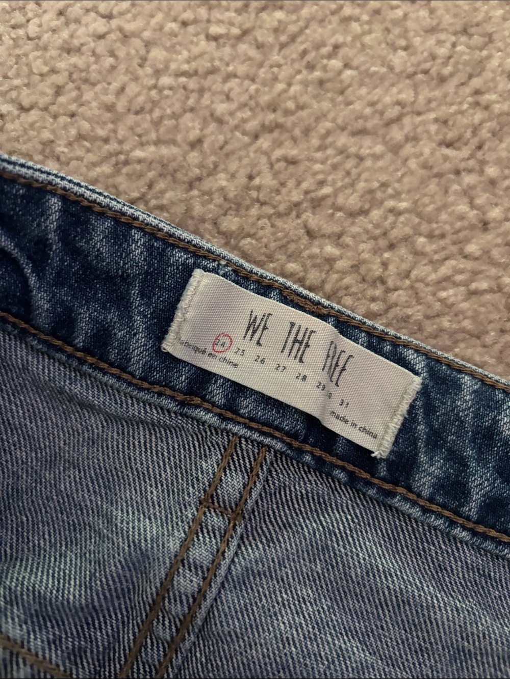 We the Free- free people Denim Zip-Front Skirt in Blue size 24 - Picture 3 of 6